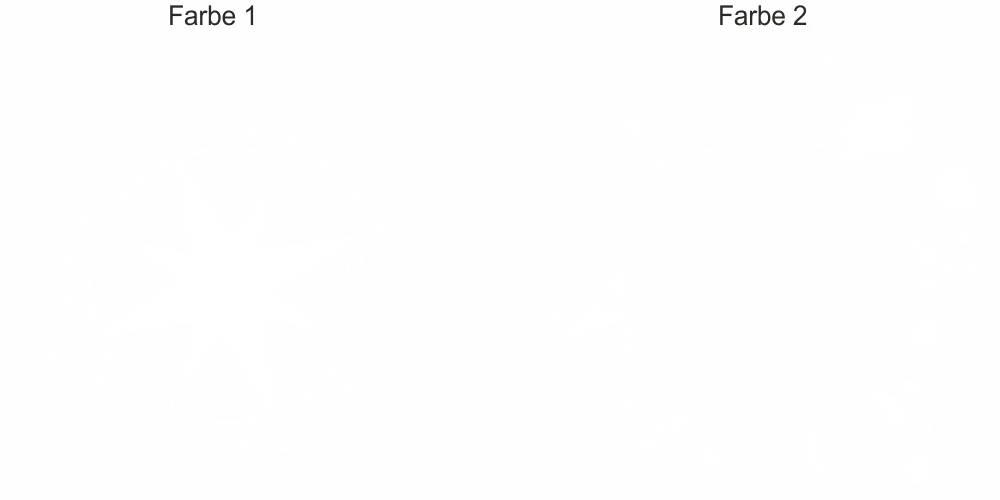 Zweifarbiger Aufkleber mit Windrose - Ansicht Farbauswahl
