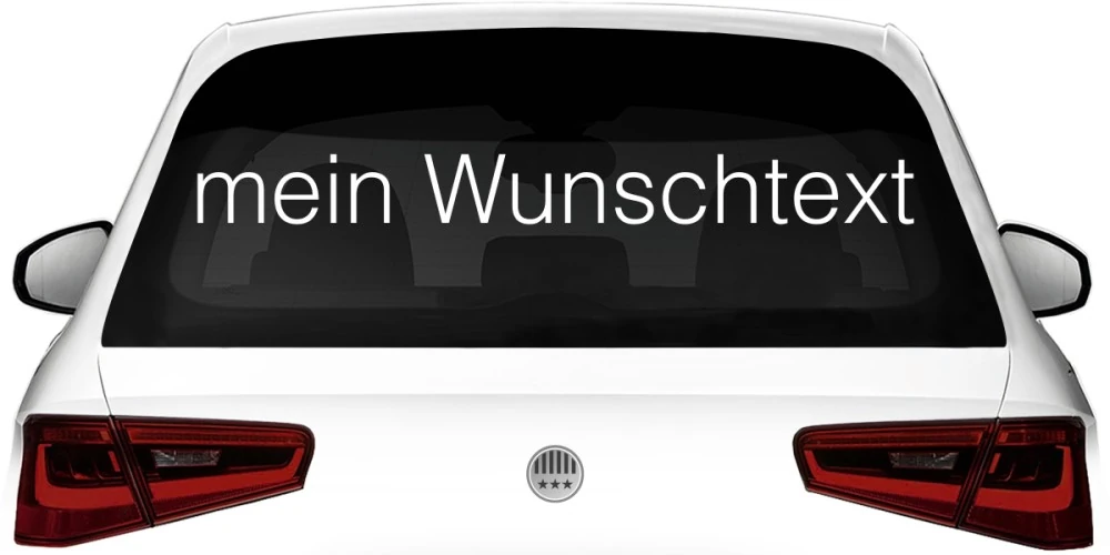 Heckscheibenaufkleber Wunschtext | 25