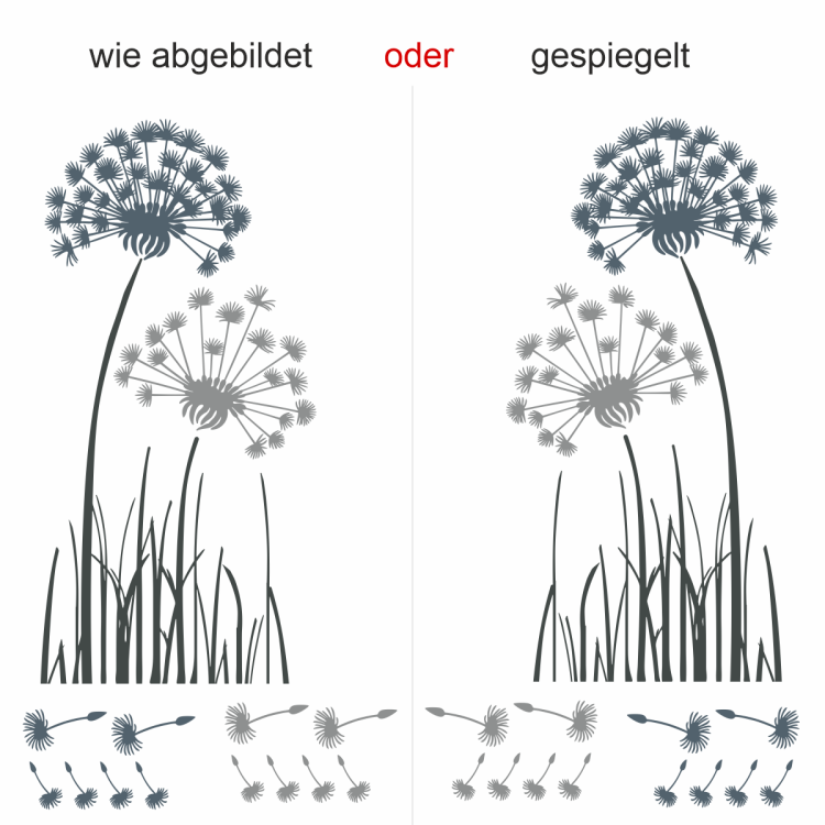 Motorhaubenaufkleber Bunte Pusteblume