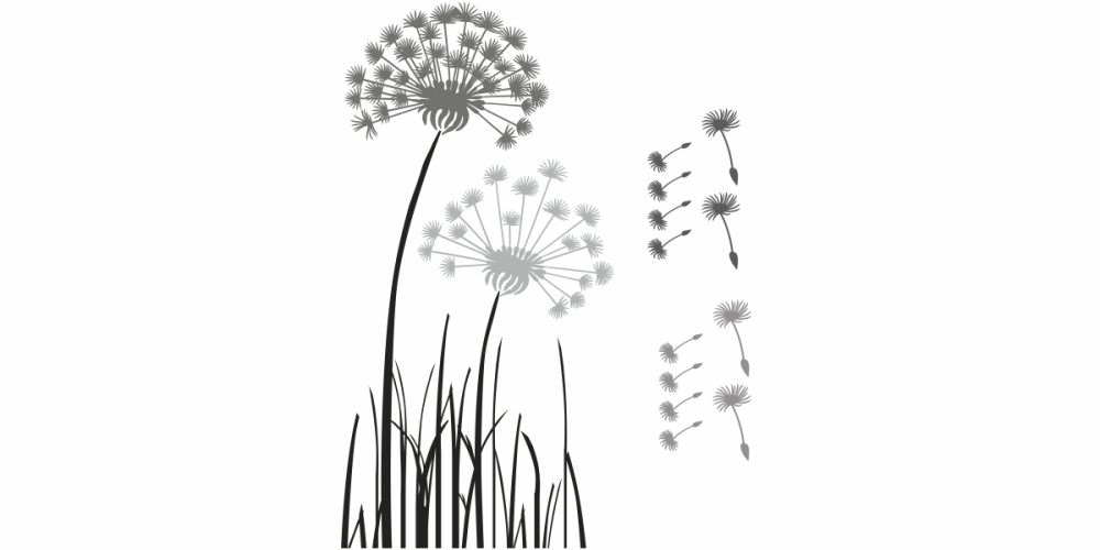 Motorhaubenaufkleber Bunte Pusteblume
