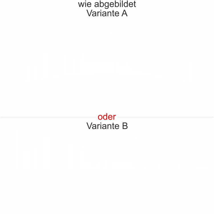 Skyline der Stadt Köln als Aufkleber für Wohnwagen - Ansicht Ausrichtung mit Farbauswahl und Variante Skyline der Stadt Köln als Aufkleber für Wohnwagen - Ansicht Ausrichtung mit Farbauswahl und Variante