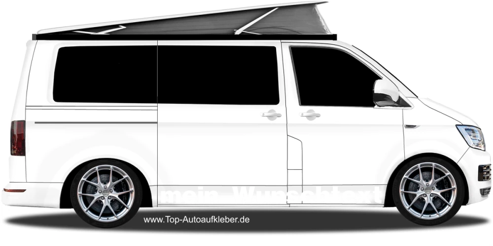 Aufkleber Wunschtext 27 | Set für beide Fahrzeugseiten