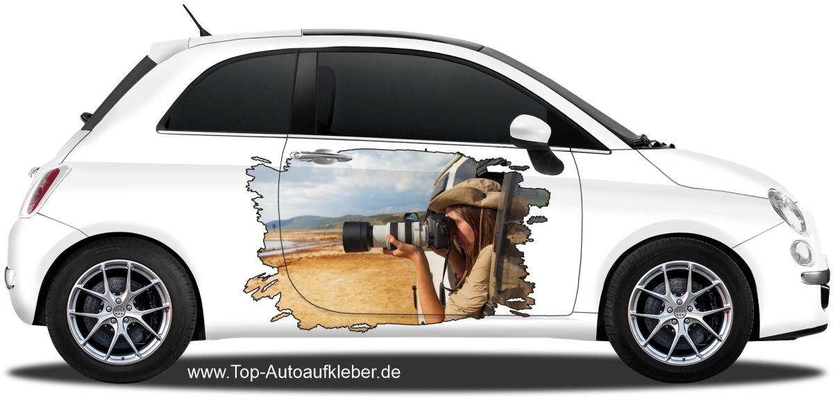 Aufkleber Eigenes Foto Fleck auf Fahrzeugseite von PKW
