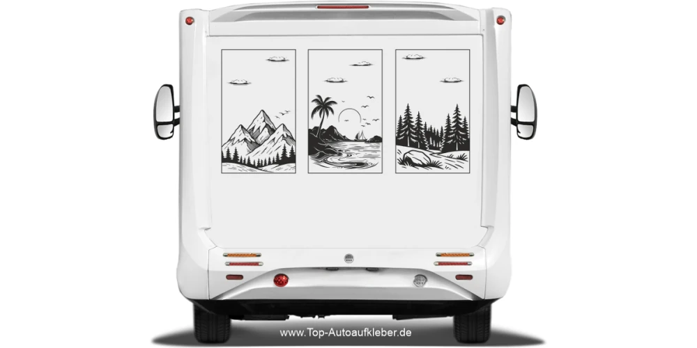 Autoaufkleber Berge und Meer