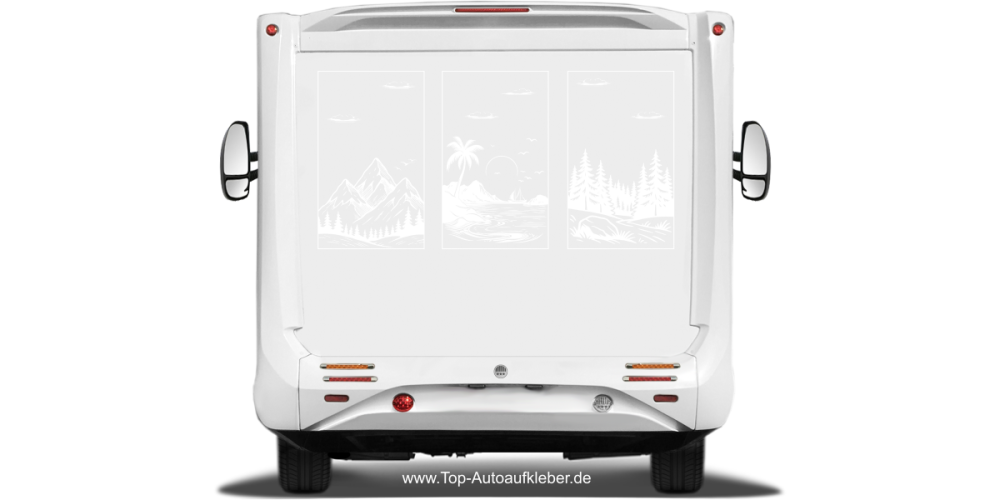 Autoaufkleber Berge und Meer