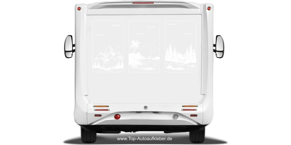 Autoaufkleber Berge und Meer