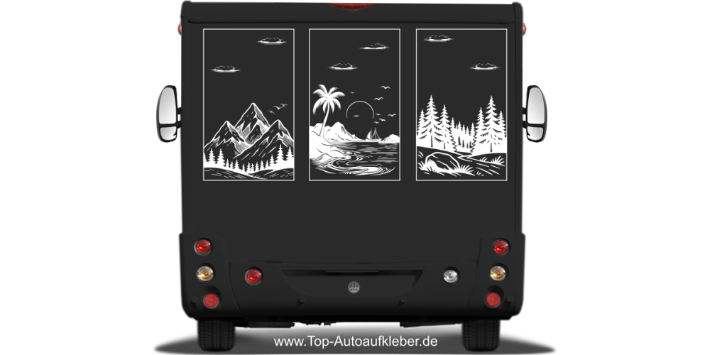 Autoaufkleber Berge und Meer