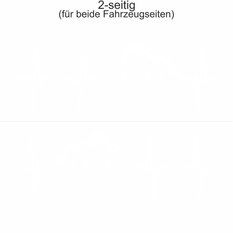 Autoaufkleber Bergsüchtig | Set für beide Fahrzeugseiten