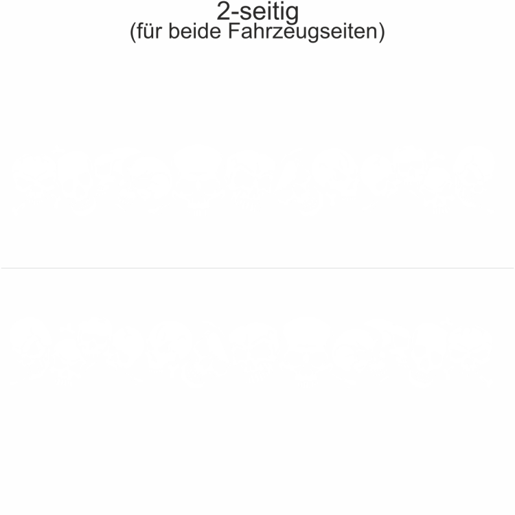 Autoaufkleber Böse Totenschädel | Set für beide Fahrzeugseiten