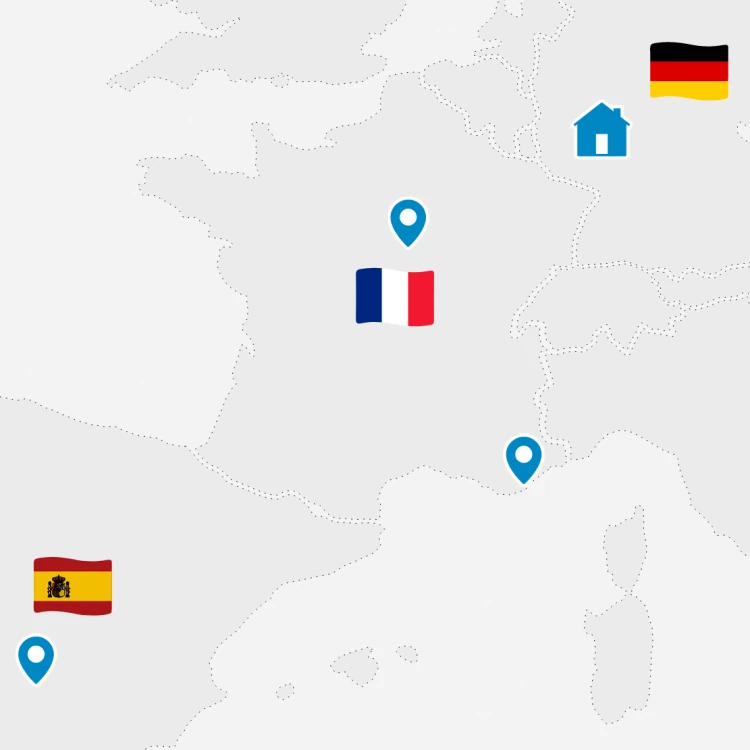 Autoaufkleber Europa Länderflaggen Detailansicht Montagebeispiel