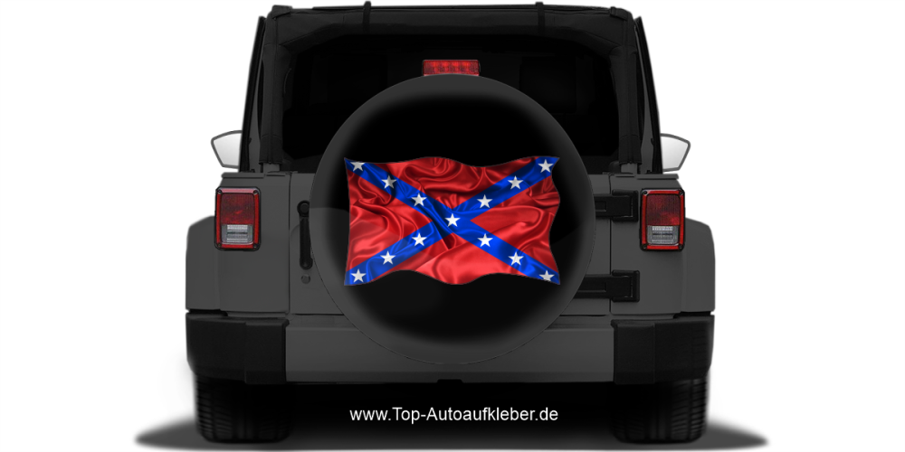 Autoaufkleber Flagge der Konföderation auf Reserveradabdeckung