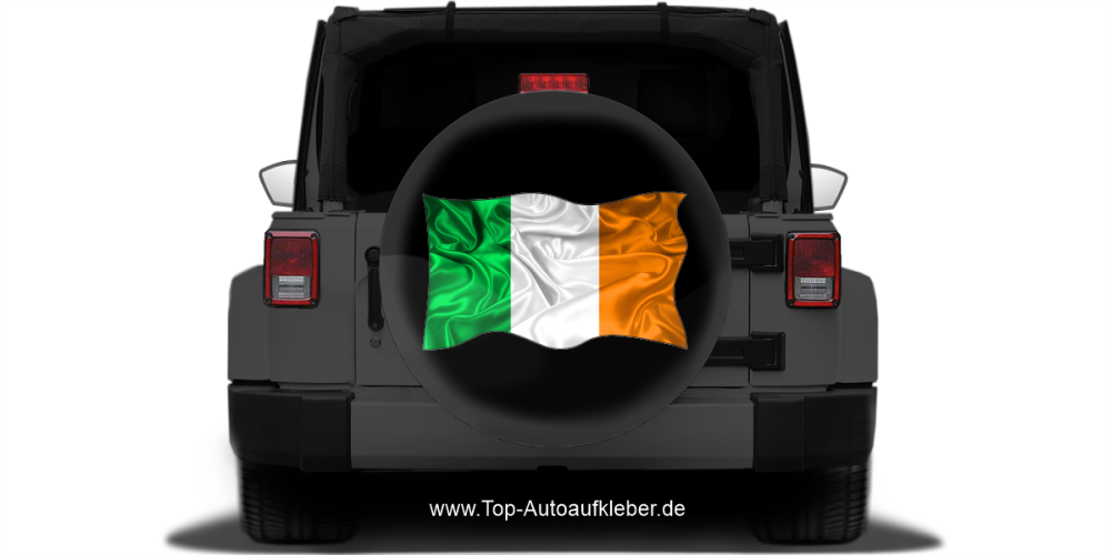 Autoaufkleber Flagge von Irland auf Reserveradabdeckung
