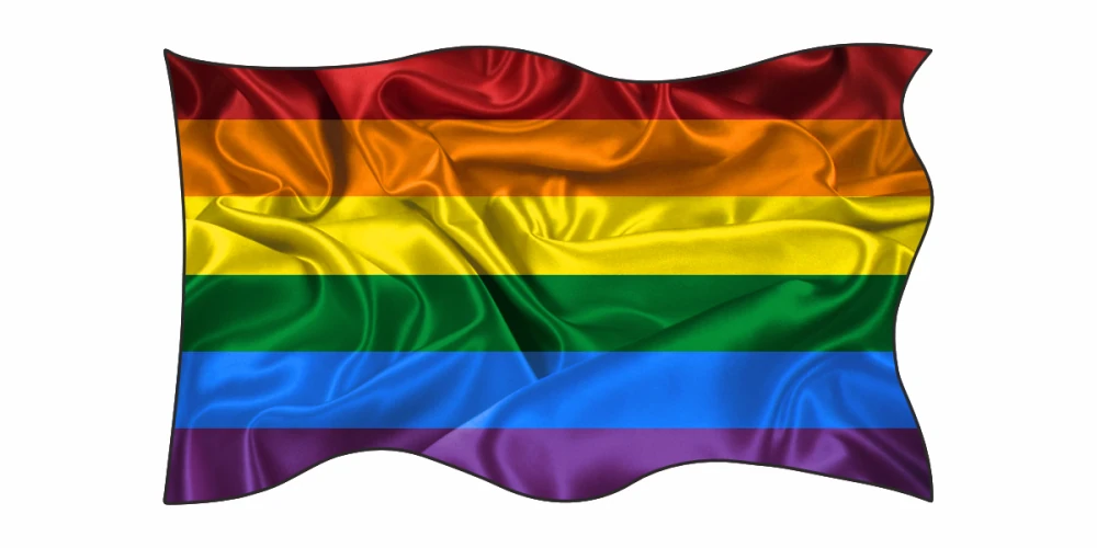 Autoaufkleber Flagge vom Regenbogenland