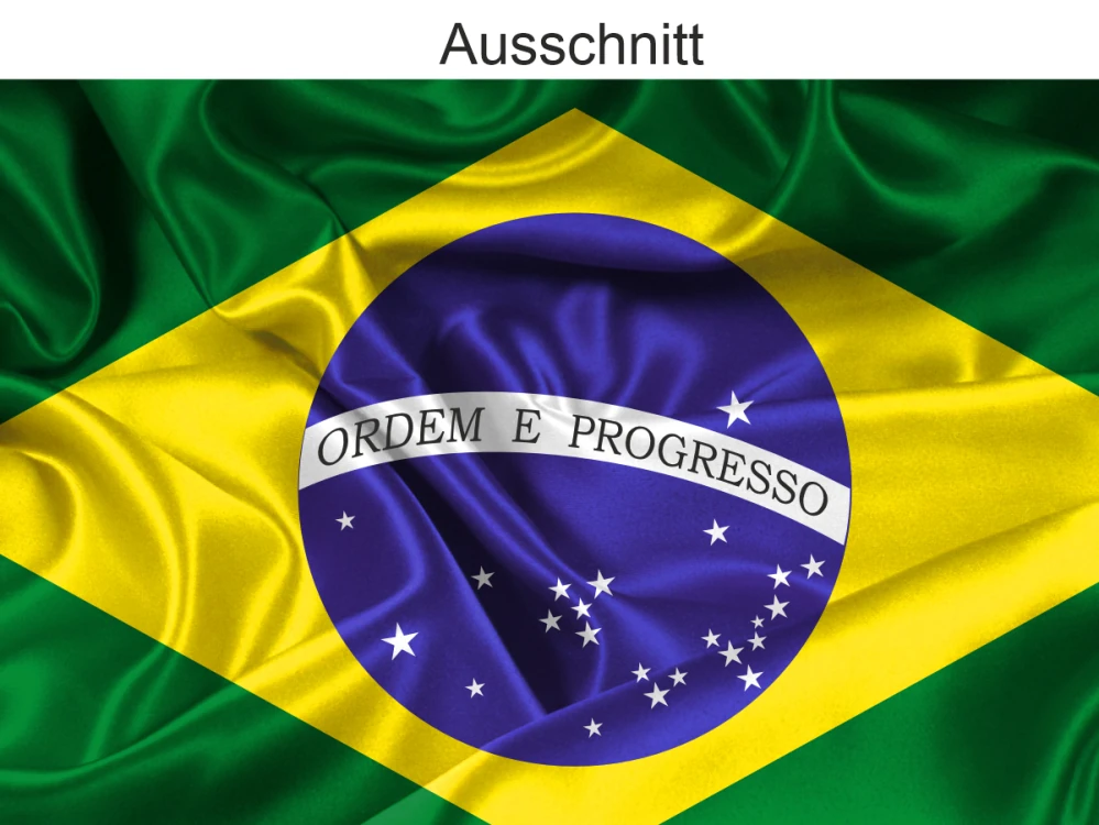 Autoaufkleber Flagge von Brasilien - Ansicht Ausschnitt Autoaufkleber Flagge von Brasilien - Ansicht Ausschnitt