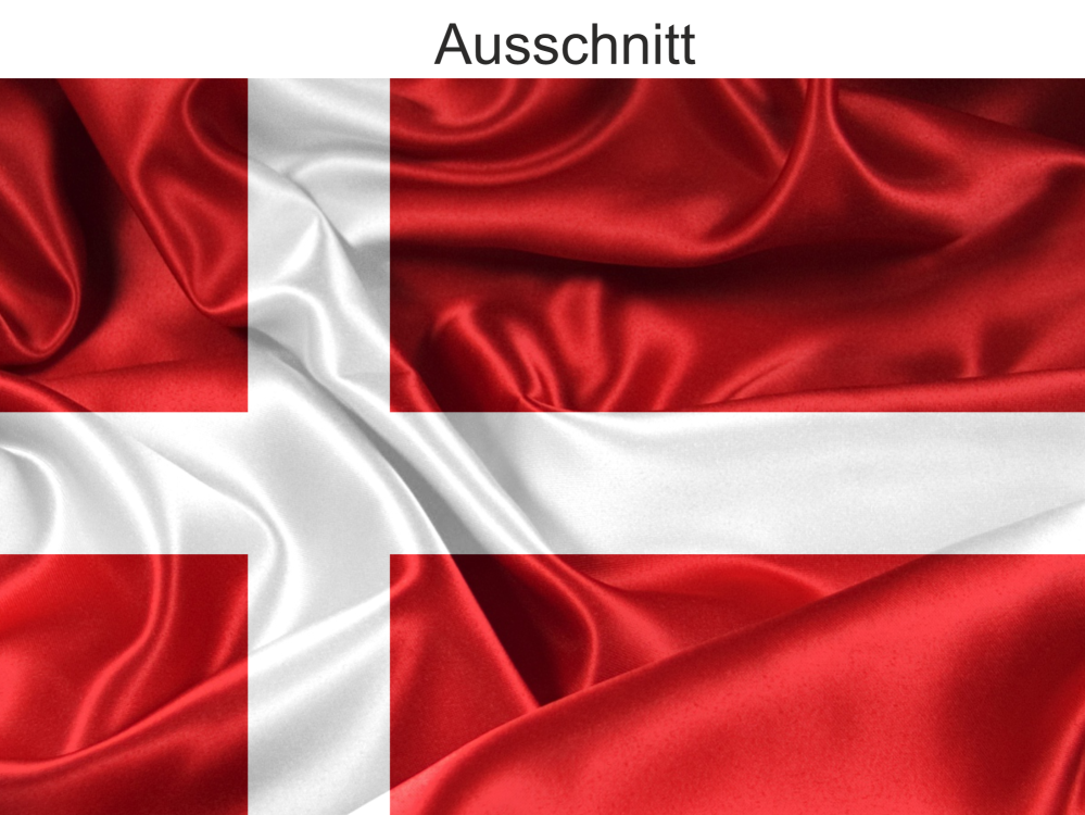 Autoaufkleber Flagge von Dänemark - Ansicht Ausschnitt
