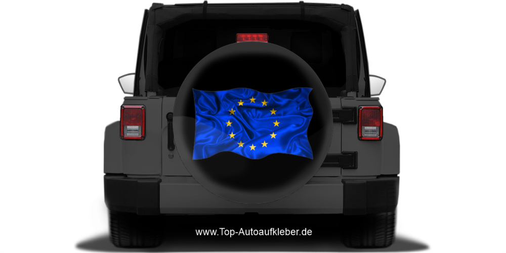 Autoaufkleber Flagge von Europa auf Reserveradabdeckung
