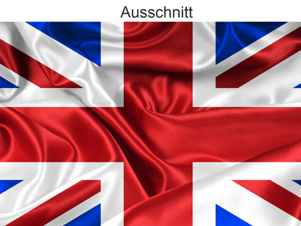 Autoaufkleber Flagge von Großbritannien - Ansicht Ausschnitt