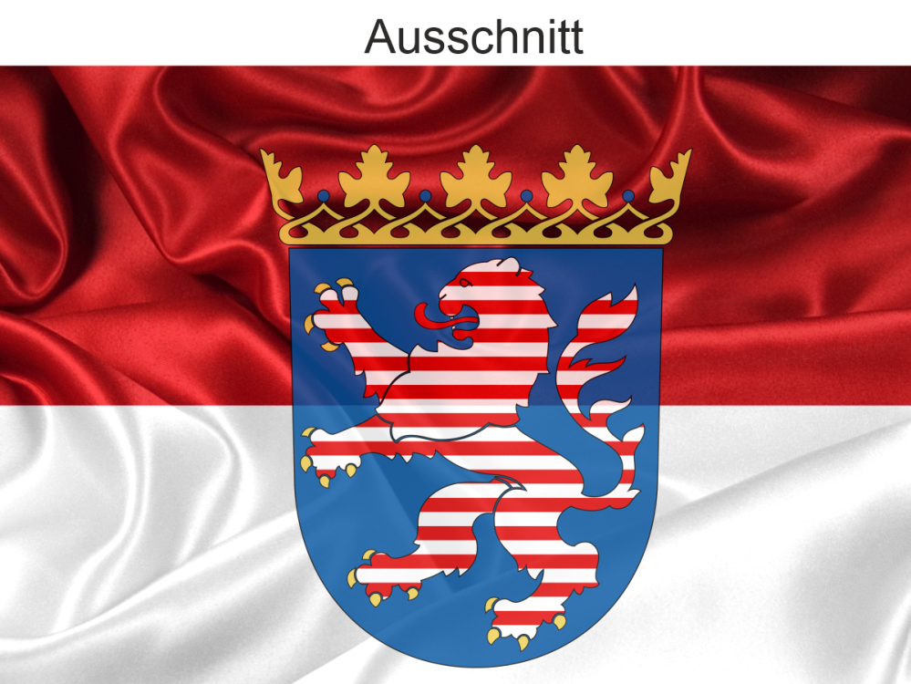 Autoaufkleber Flagge von Hessen - Ansicht Ausschnitt