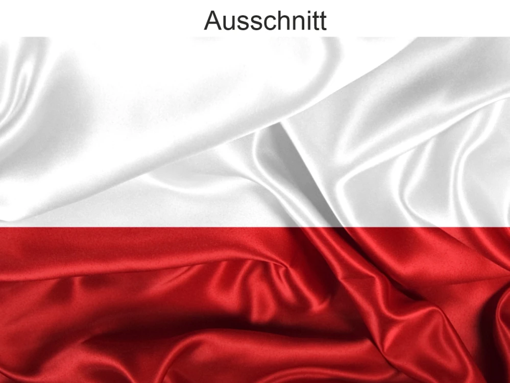 Autoaufkleber Flagge von Polen - Ansicht Ausschnitt