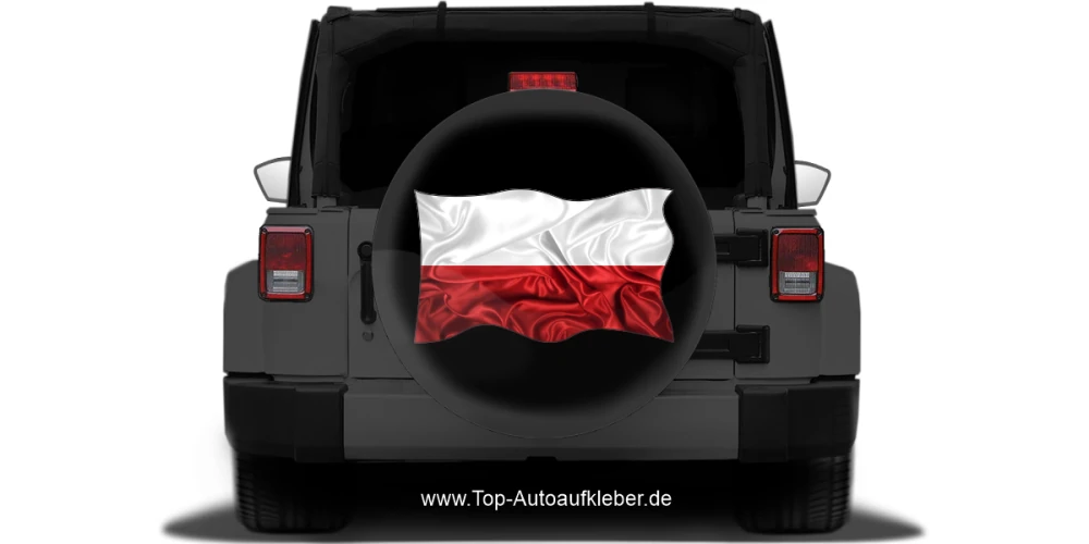 Autoaufkleber Flagge von Polen auf Reserveradabdeckung