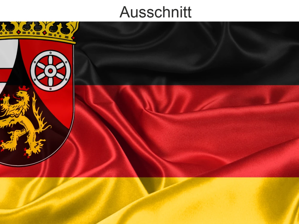 Autoaufkleber Flagge von Rheinland-Pfalz - Ansicht Ausschnitt