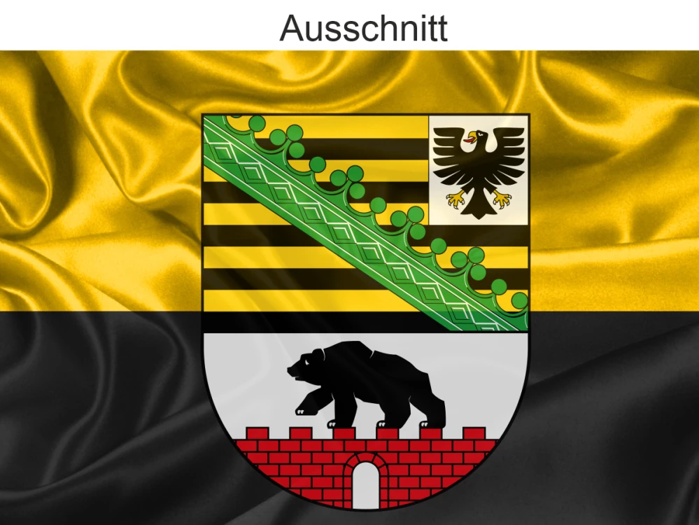 Autoaufkleber Flagge von Sachsen-Anhalt - Ansicht Ausschnitt