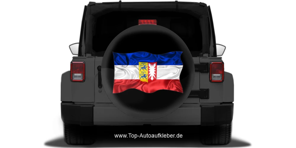 Autoaufkleber Flagge von Schleswig-Holstein auf Reserveradabdeckung