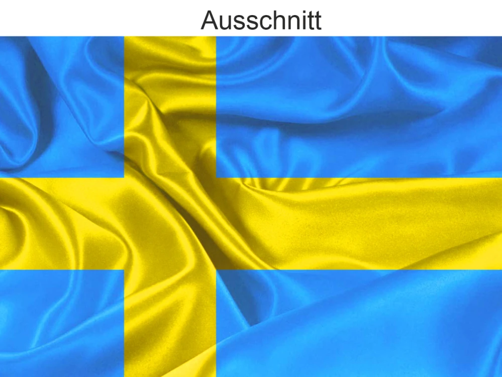 Autoaufkleber Flagge von Schweden - Ansicht Ausschnitt