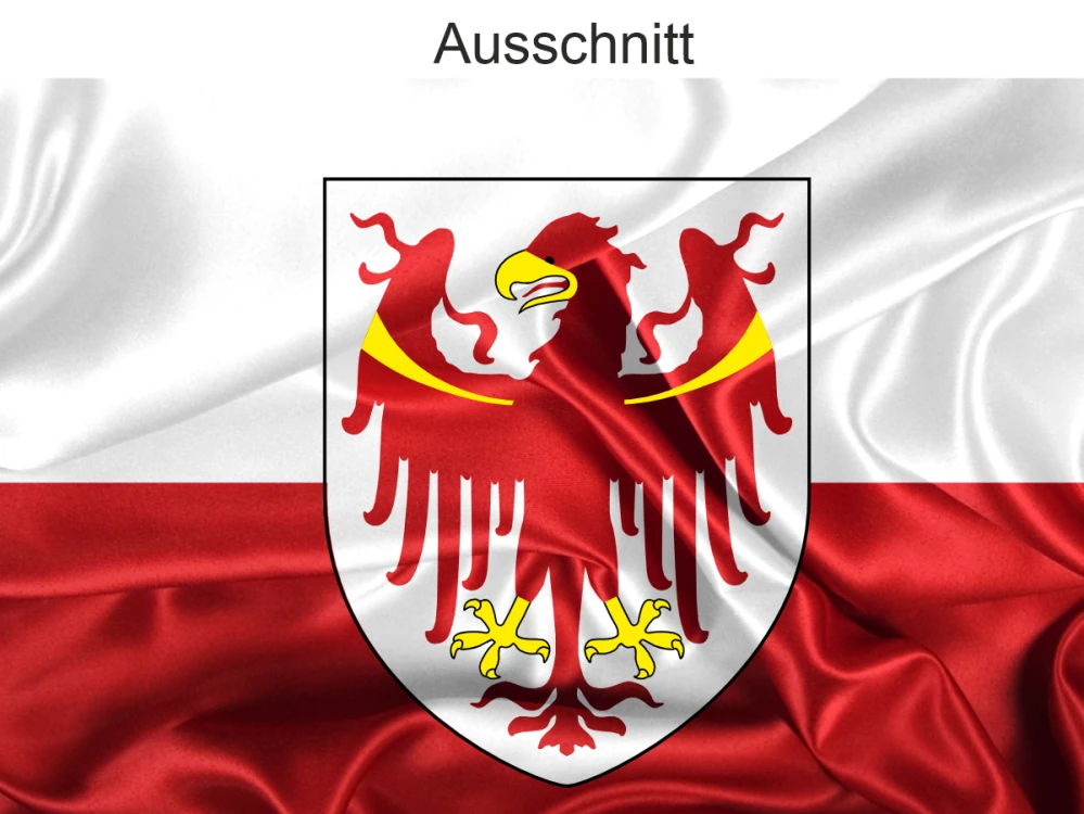 Autoaufkleber Flagge von Südtirol- Ansicht Ausschnitt