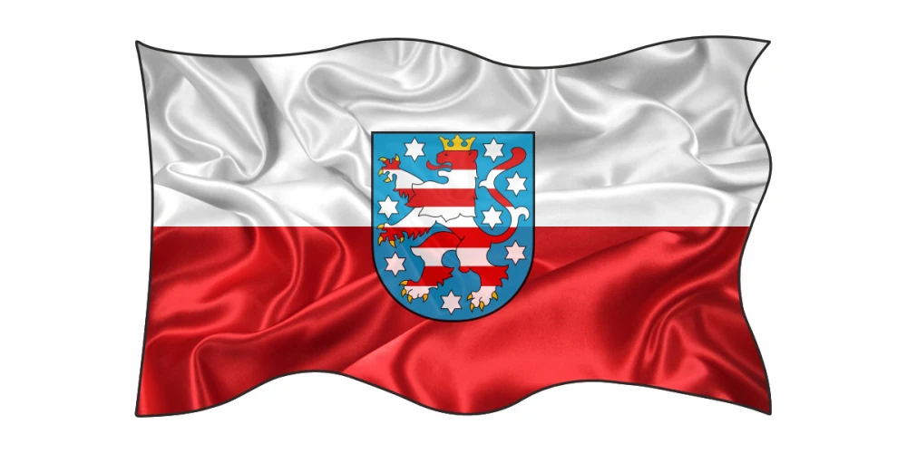 Autoaufkleber Flagge von Thüringen