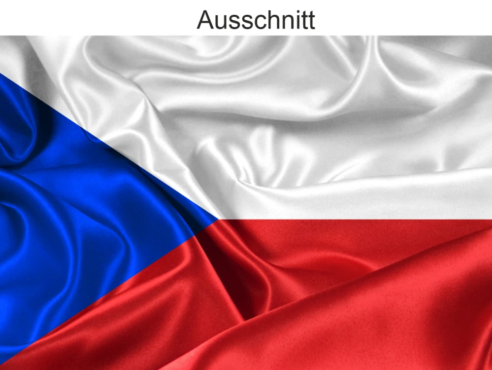 Autoaufkleber Flagge von Tschechien - Ansicht Ausschnitt
