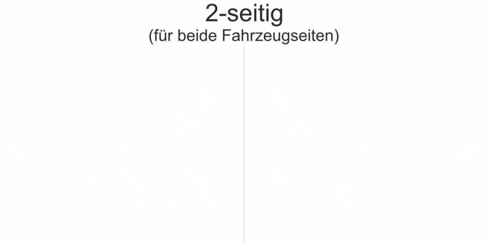 Autoaufkleber Gefährlicher Hai | Set für beide Fahrzeugseiten