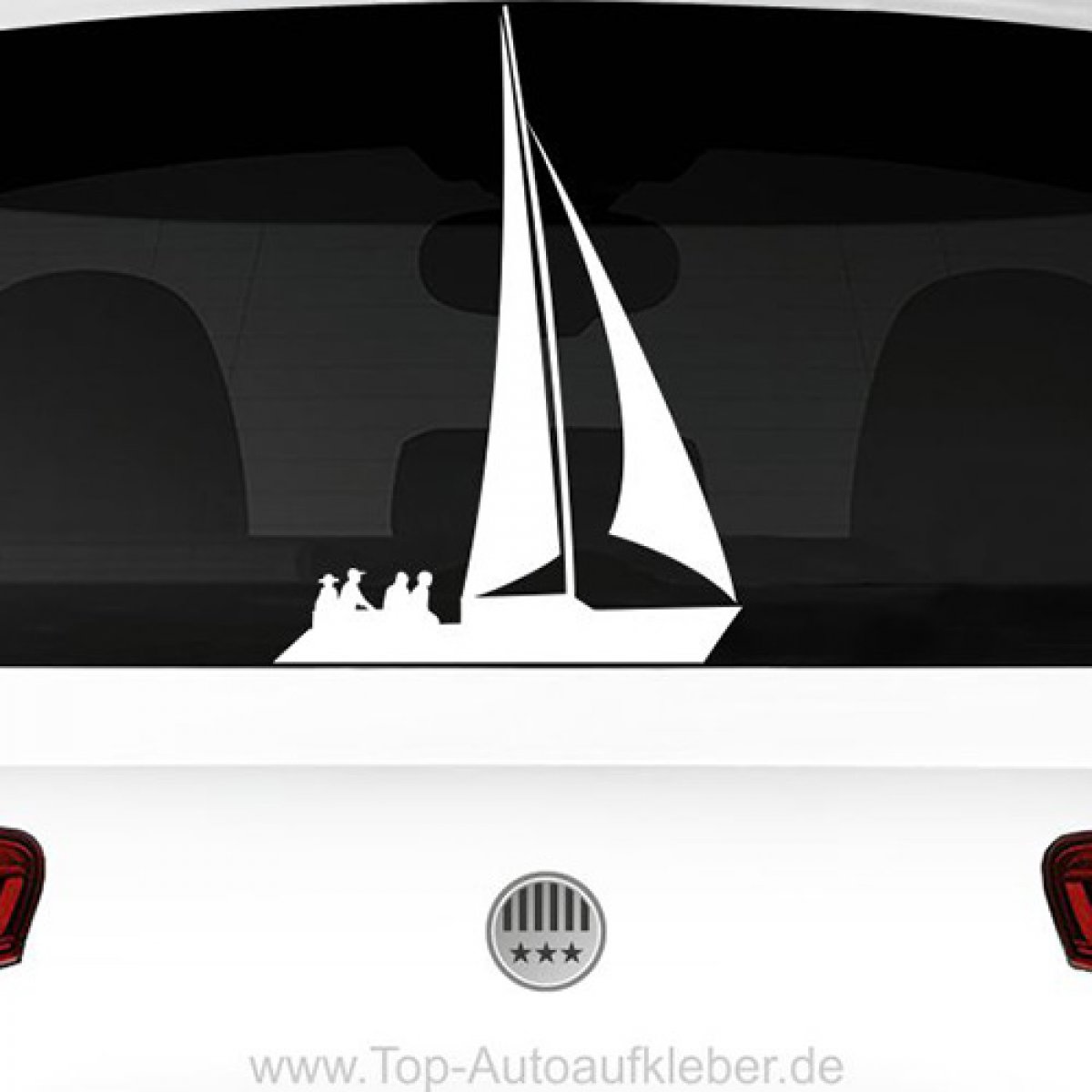 Aufkleber Heckscheibe Segelboot
