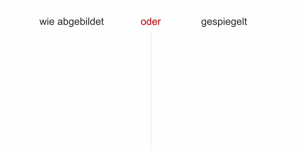 Autoaufkleber Heckscheibe Windrose