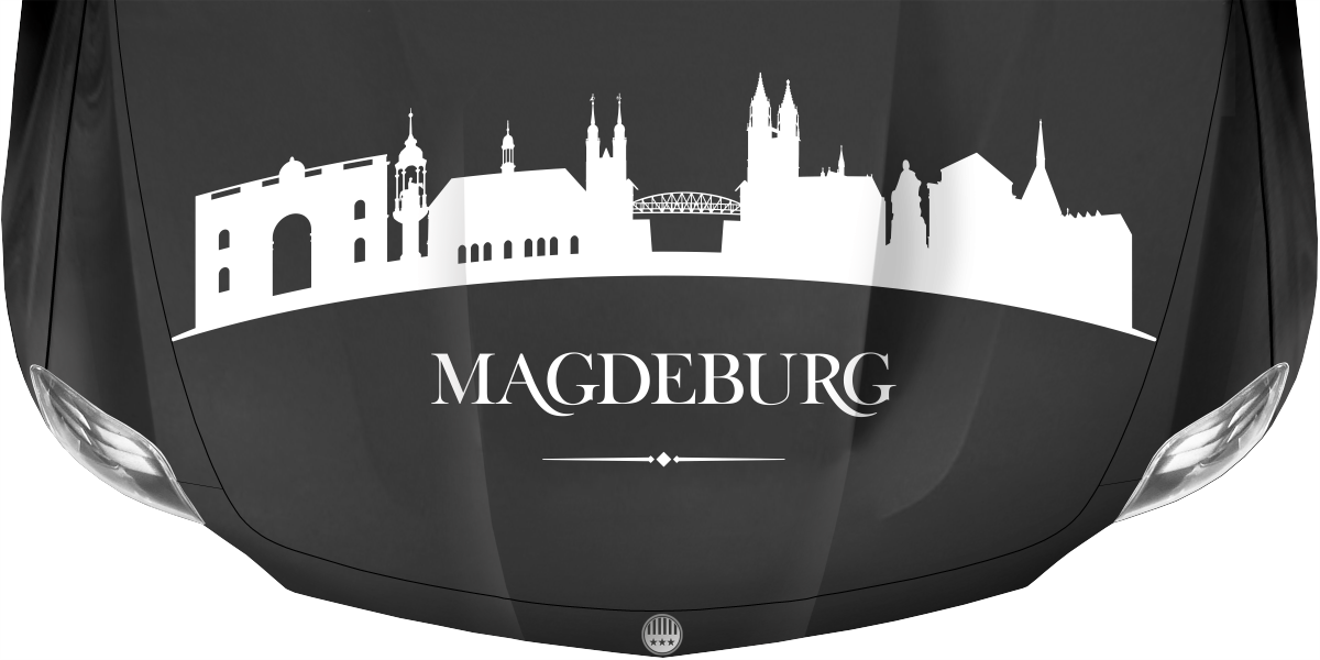 Motorhaubendekor Skyline Magdeburg