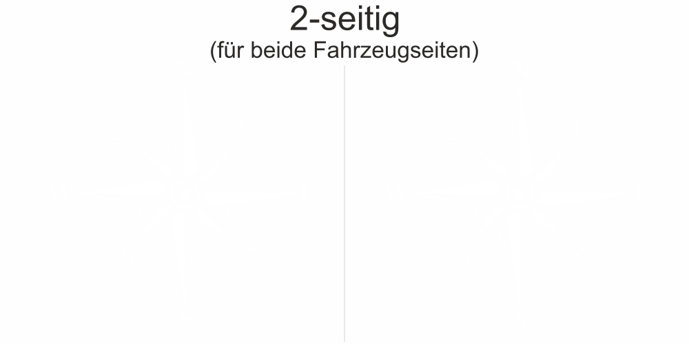 Autotattoo Kompass | Set für beide Fahrzeugseiten