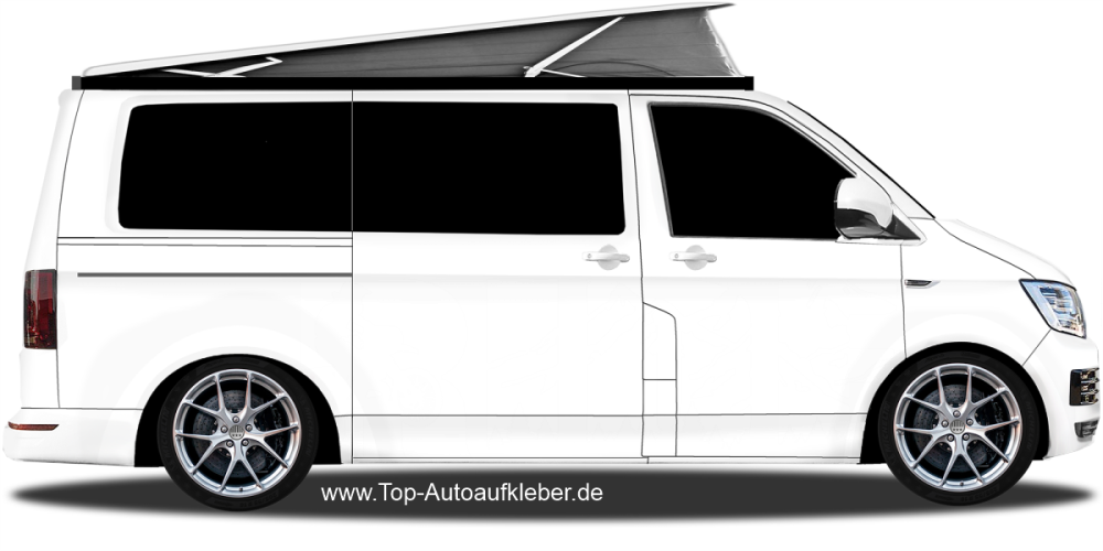 Autoaufkleber Motocross auf Campervan - Ansicht Farbauswahl