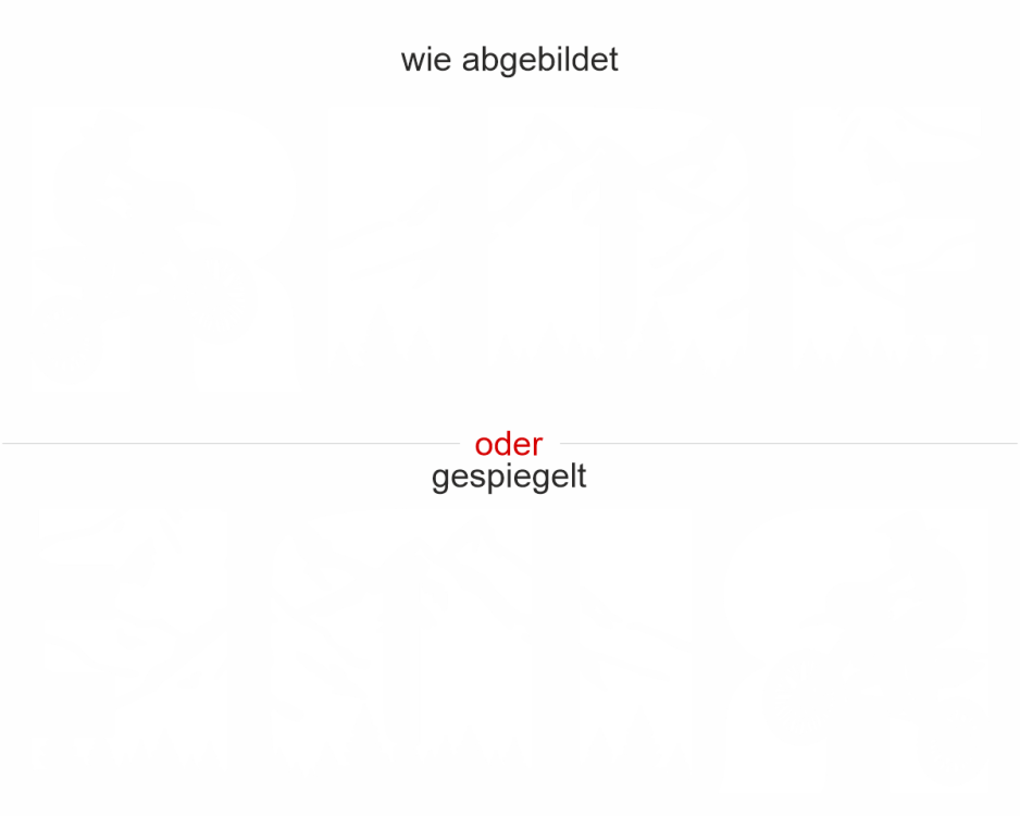 Autoaufkleber Motocross - Ansicht Ausrichtung und Farbauswahl