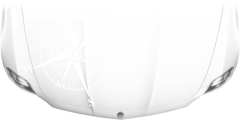 Motorhaubendekor Kompass
