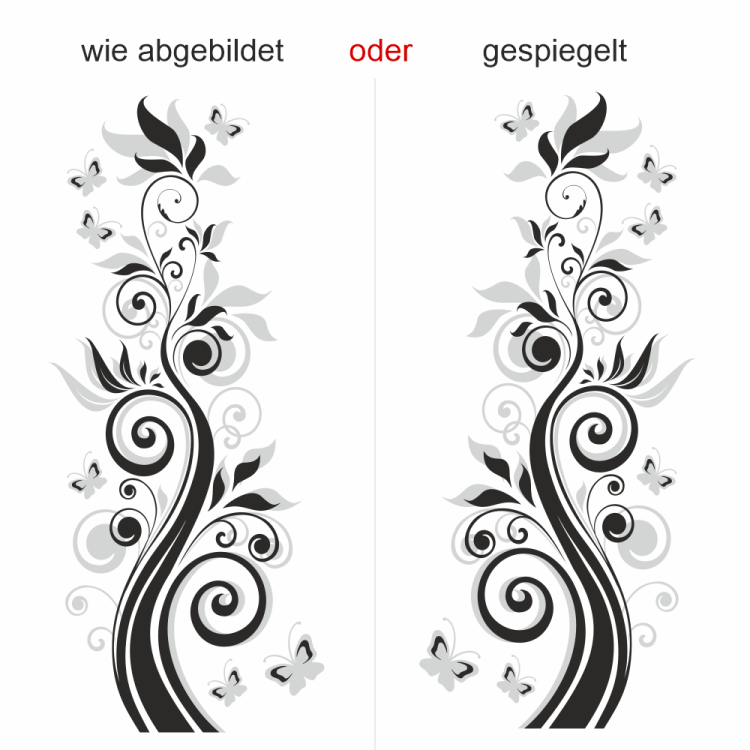 Autoaufkleber Motorhaube Rankenornament