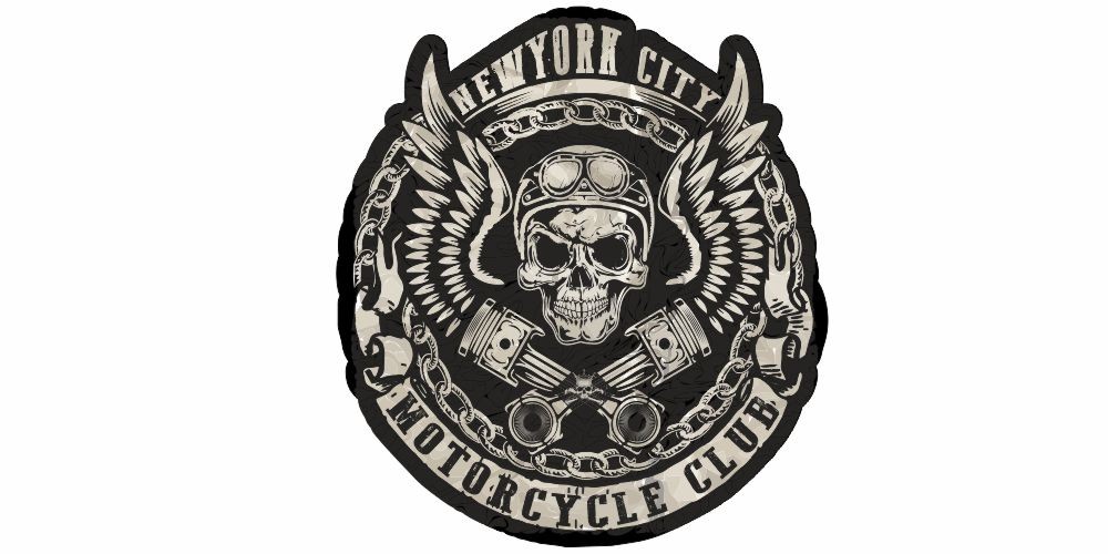 Autoaufkleber Motorrad Club Logo | Set für beide Fahrzeugseiten