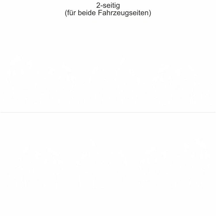 Autoaufkleber Naturgräser - Ansicht zweiseitig und Farbauswahl