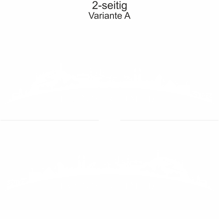 Autoaufkleber Skyline Baden-Württemberg - zweiseitig für beide Fahrzeugseiten und Farbauswahl - Variante A