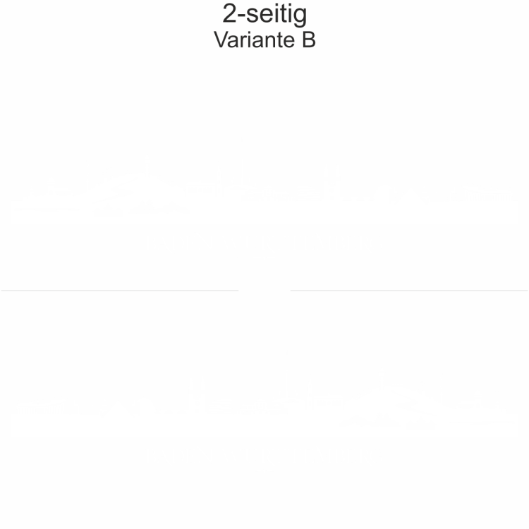 Autoaufkleber Skyline Baden-Württemberg - zweiseitig für beide Fahrzeugseiten und Farbauswahl - Variante B