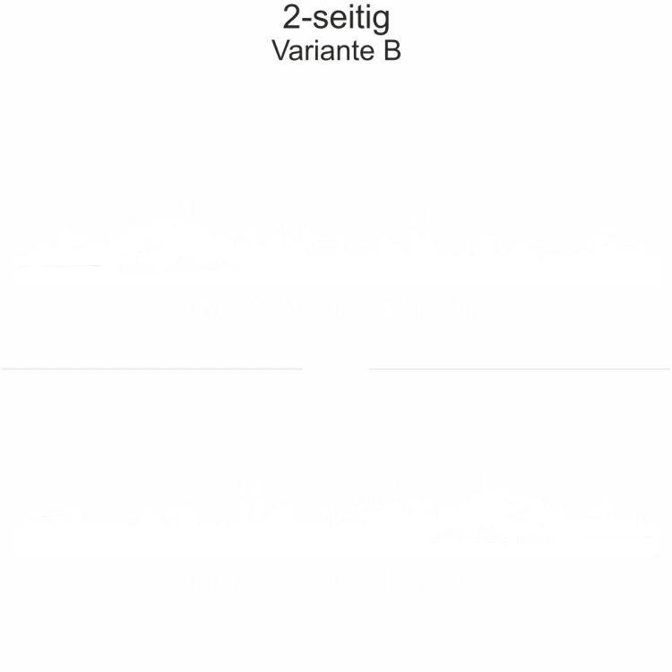 Autoaufkleber Skyline Baden-Württemberg - zweiseitig für beide Fahrzeugseiten und Farbauswahl - Variante B