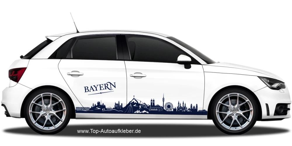 Autoaufkleber Skyline Bayern | Set für beide Fahrzeugseiten