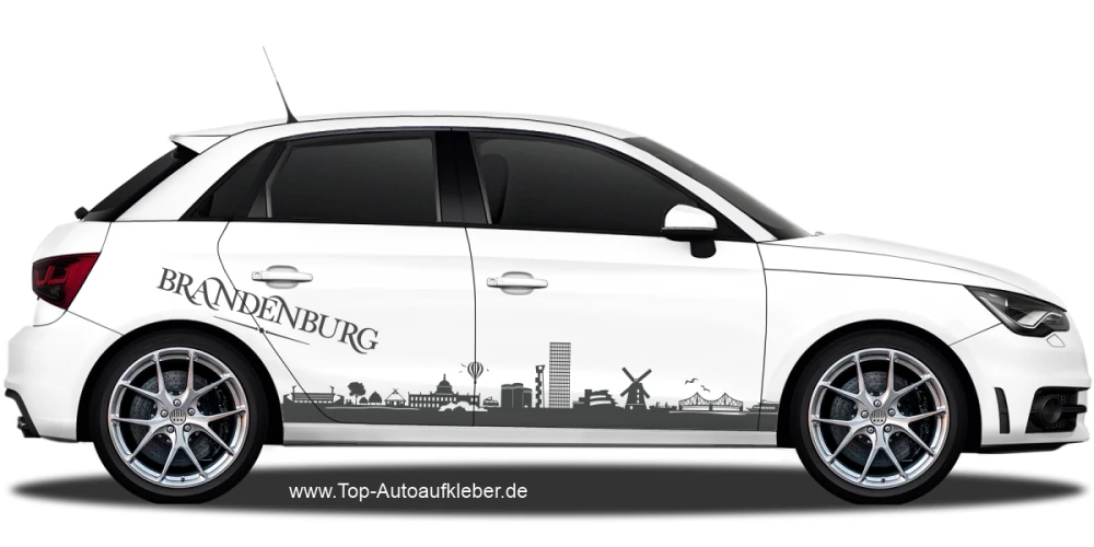 Autoaufkleber Skyline Brandenburg | Set für beide Fahrzeugseiten