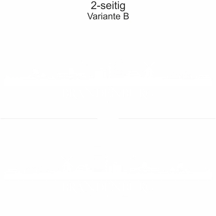 Autoaufkleber Skyline Brandenburg - zweiseitig für beide Fahrzeugseiten und Farbauswahl - Variante B