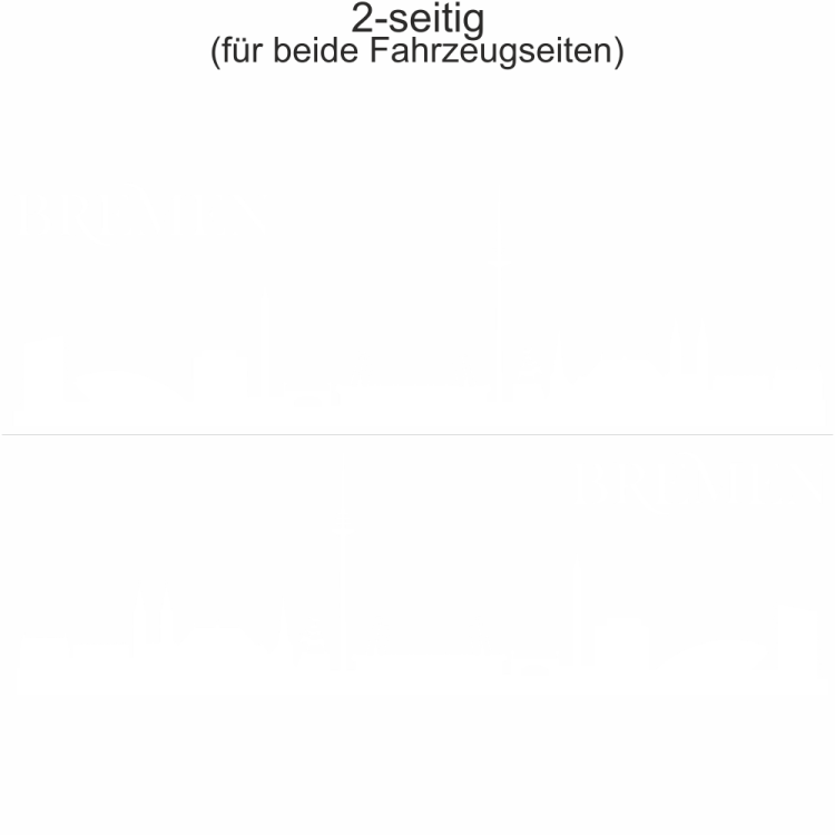 Autoaufkleber Skyline Bremen | Set für beide Fahrzeugseiten
