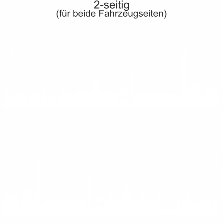 Autoaufkleber Skyline Hannover | Set für beide Fahrzeugseiten